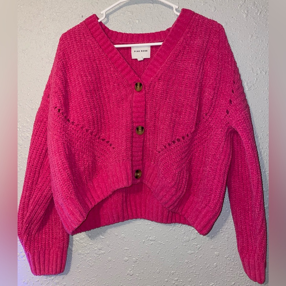 Pink sweater/cardigan
